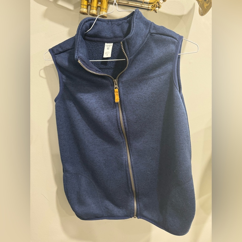 Carter’s Boys Zip Vest Navy Size 12